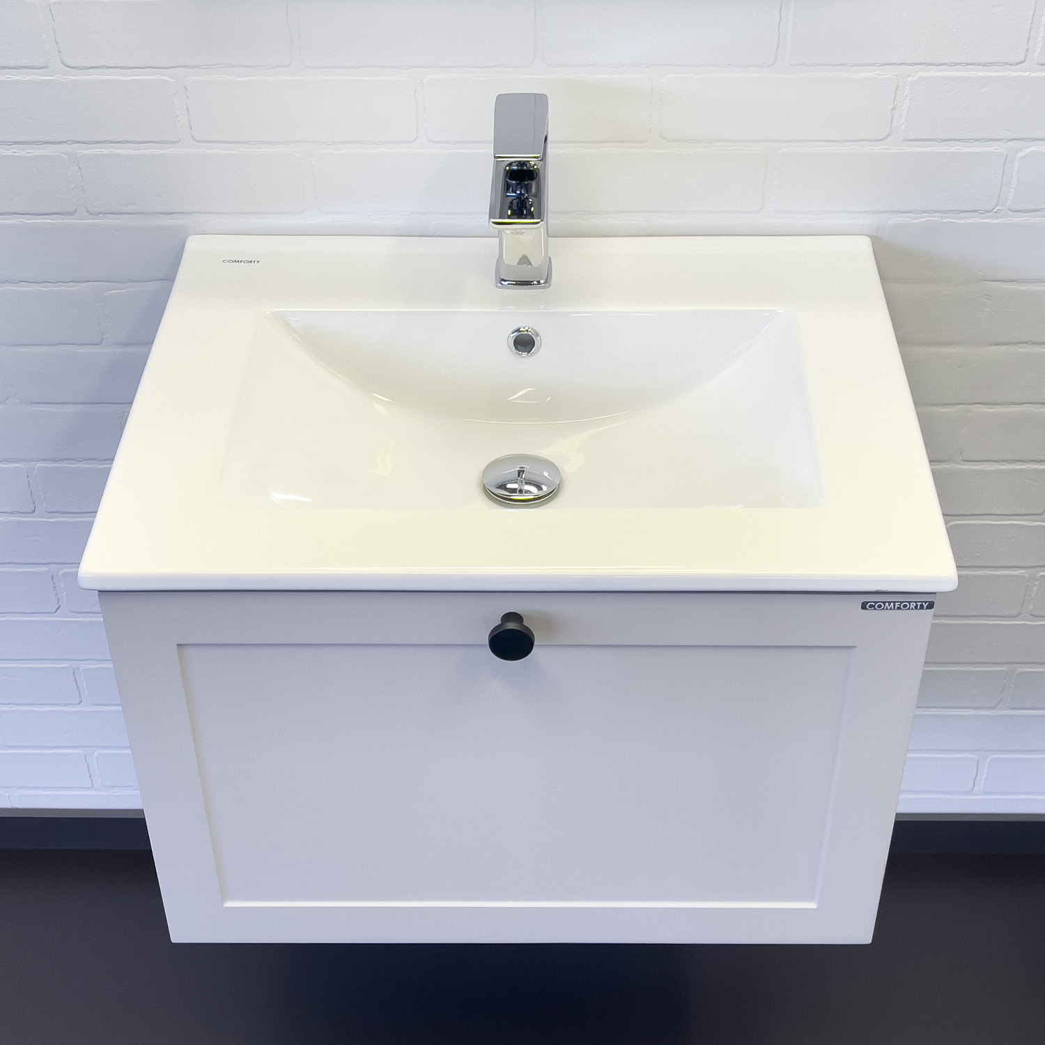 Дополнительное фото №3 Тумба Comforty Ереван 60 серый шёлк с раковиной 60E