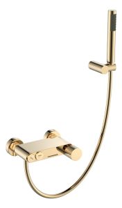 Смеситель для ванны с душем Boheme Stick Matt Gold c ручкой Diamond