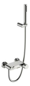 Смеситель для ванны с душем Boheme Stick Nikel Brush с ручкой Diamond