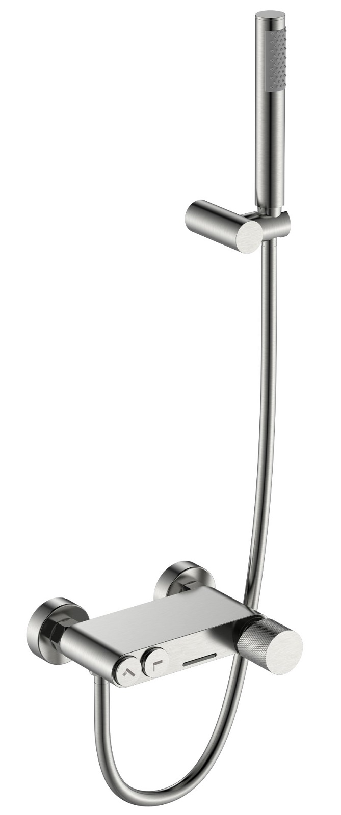 Фото Смеситель для ванны с душем Boheme Stick Nikel Brush с ручкой Touch