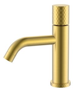 Смеситель для раковины Boheme Stick Matt Gold с ручкой Diamond