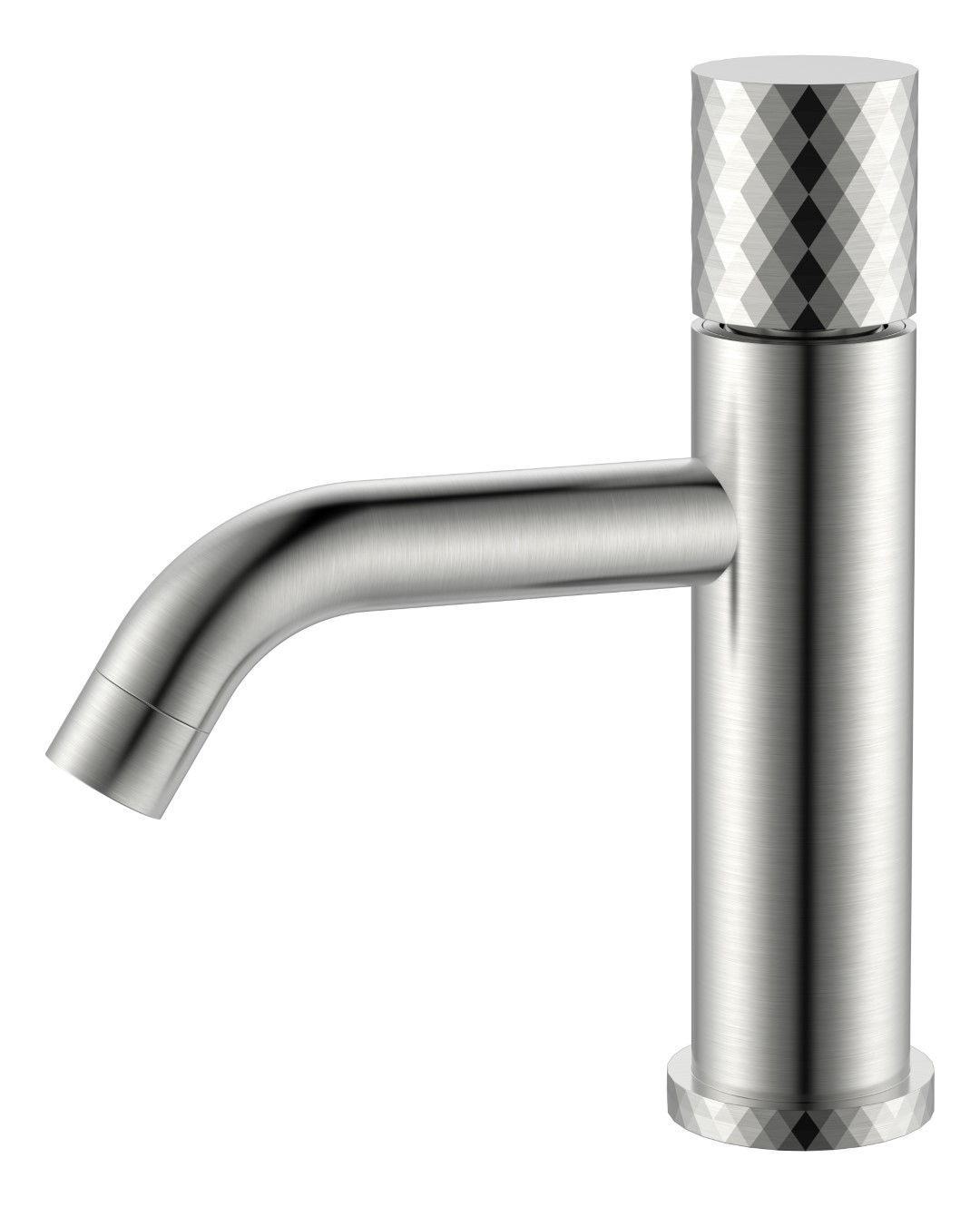 Фото Смеситель для раковины Boheme Stick Nikel Brush с ручкой Diamond