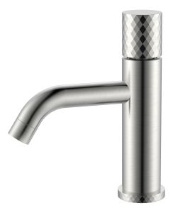 Смеситель для раковины Boheme Stick Nikel Brush с ручкой Diamond