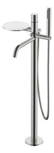 Смеситель напольный Boheme Stick Nickel Brush c ручкой Diamond