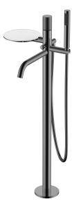Смеситель напольный Boheme Stick Shine Gun Metal c ручкой Touch