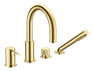 Смеситель врезной на борт ванны Boheme Uno Gold