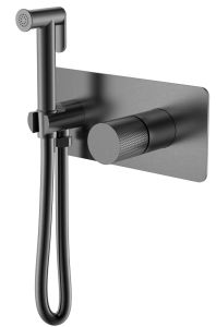 Смеситель гигиенический Boheme Stick Gun Metal c ручкой Touch