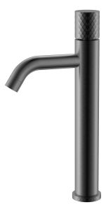 Смеситель для раковины высокий Boheme Stick Gun Metal высокий с ручкой Diamond