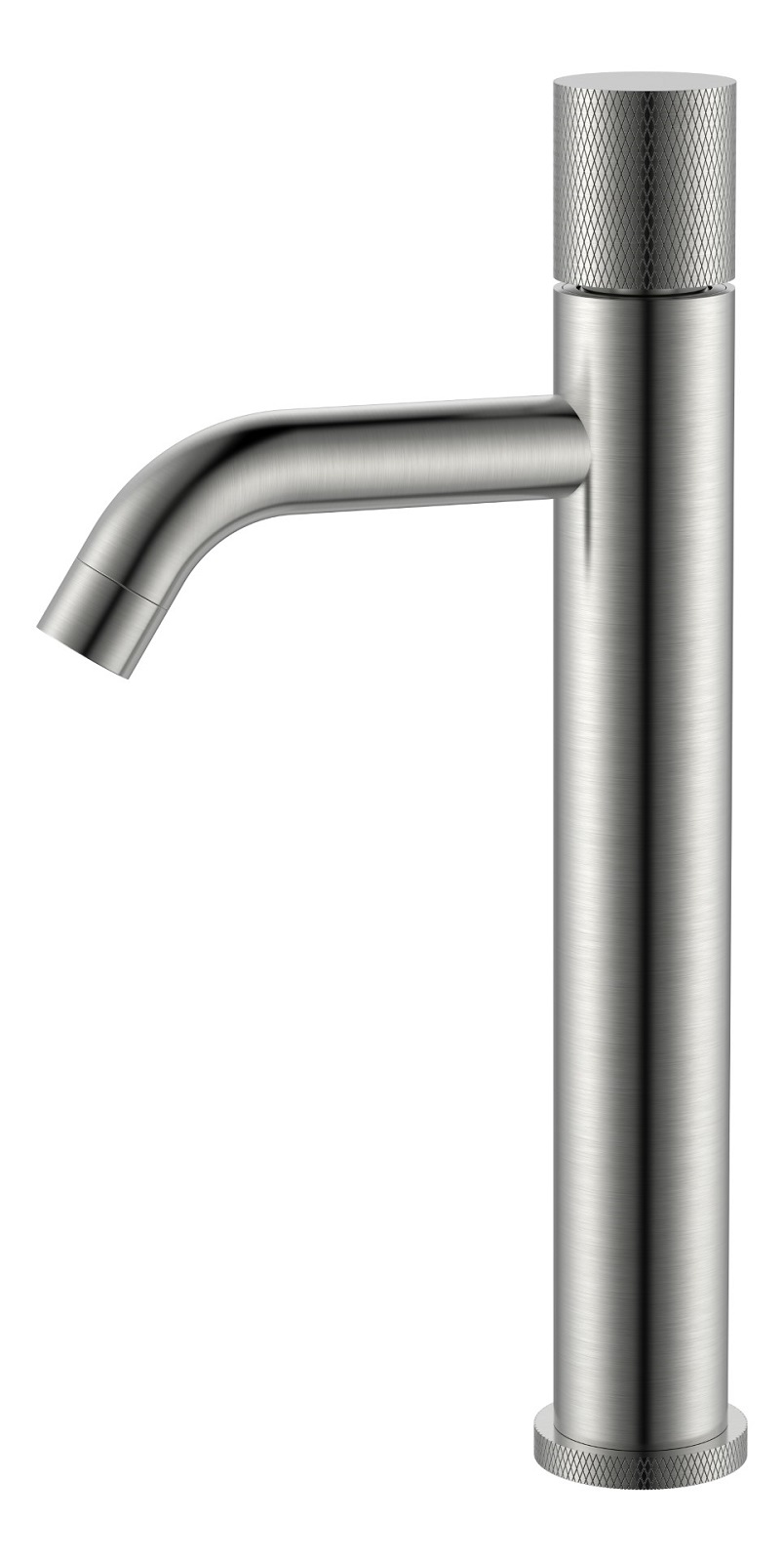 Фото Смеситель для раковины высокий Boheme Stick Nikel Brush с ручкой Touch