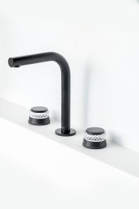 Смеситель на столешницу Boheme Aura на 3 отв. Black
