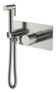 Смеситель гигиенический Boheme Stick Nikel Brush c ручкой Diamond