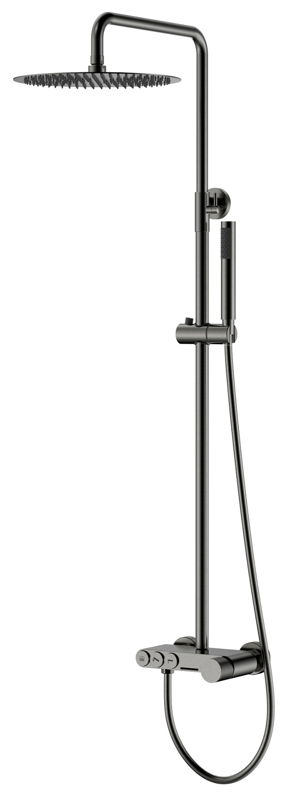 Фото Душевая система Boheme Stick Gun Metal c ручкой Touch