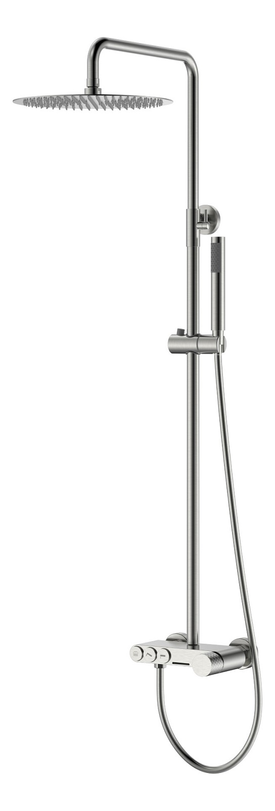 Фото Душевая система Boheme Stick Nikel Brush c ручкой Diamond