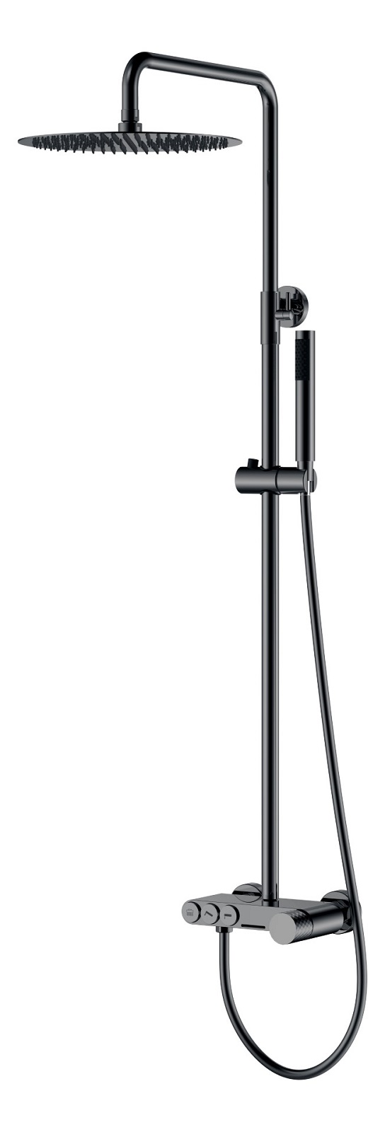 Фото Душевая система Boheme Stick Shine Gun Metal Diamond