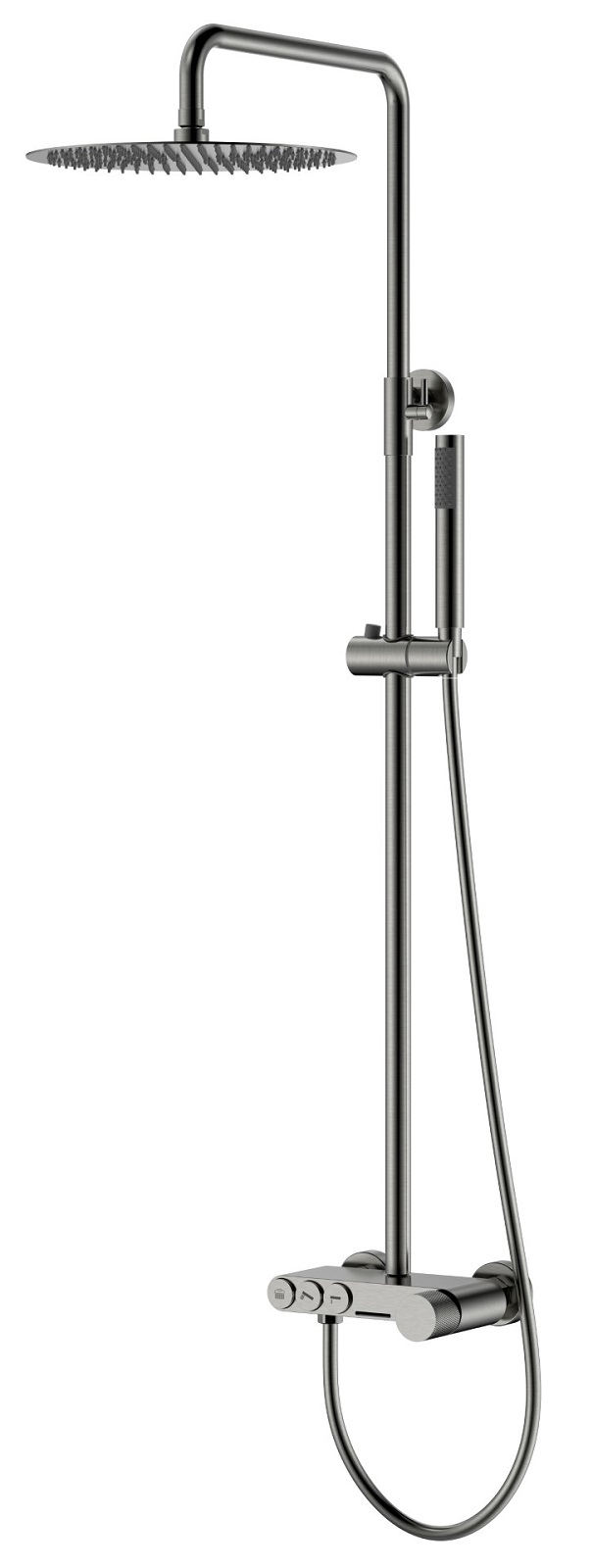 Фото Душевая система Boheme Stick Shine Gun Metal с ручкой Touch