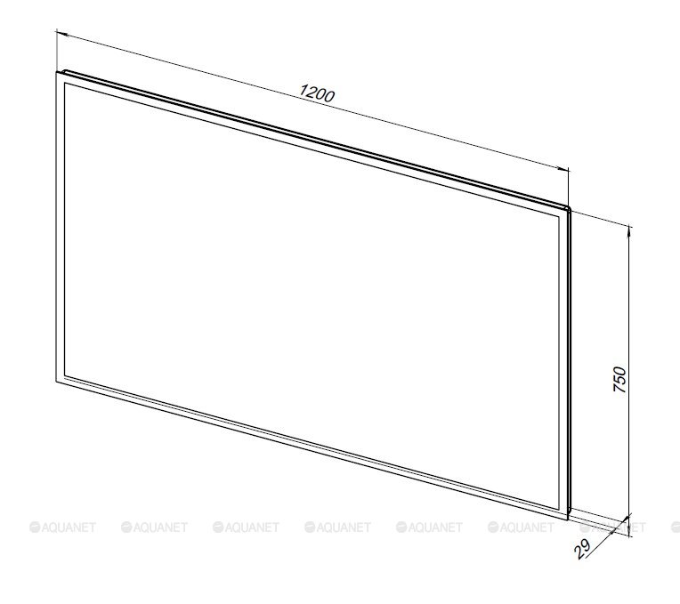 Дополнительное фото №2 Зеркало Aquanet Оптима 120х75 LED