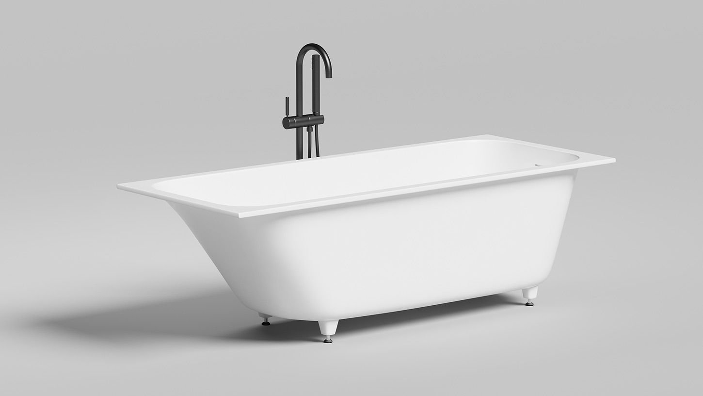 Фото Ванна из искусственного камня Salini Orlanda Kit 170х70 глянцевая S-Sence