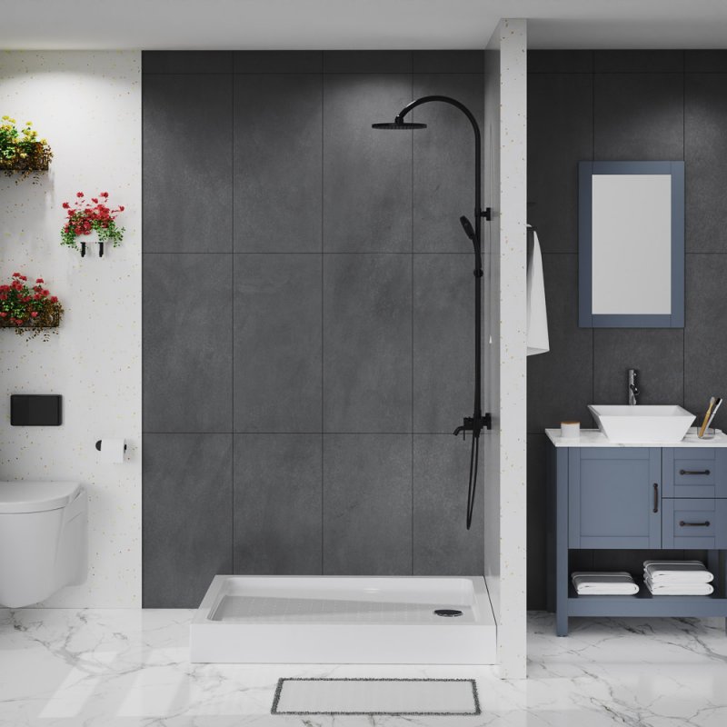 Дополнительное фото №1 Душевой поддон Belbagno TRAY-BB-AH-120/90-15-W, квадратный