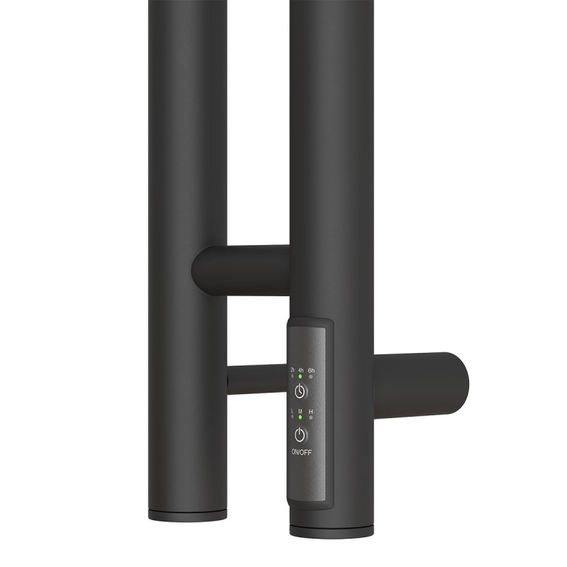 Дополнительное фото №2 Полотенцесушитель 80x1200 электрический Point Деметра PN12812B П3 диммер справа, черный
