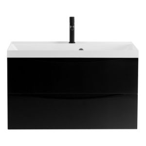 Тумба Belbagno Marino 80*45*55 Nero Lucido с раковиной MR-PR