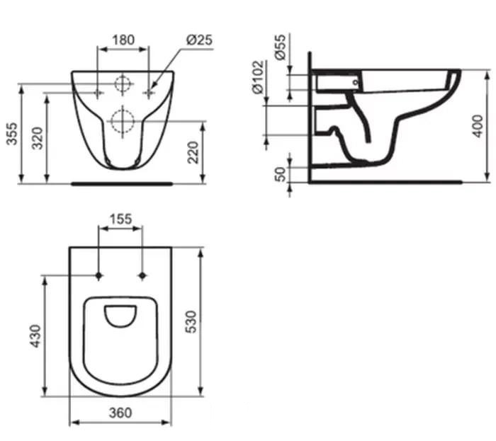 Дополнительное фото №1 Унитаз подвесной Ideal Standard Tempo сиденье-микролифт