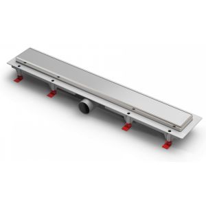 Дренажный канал MCH Klasik/Floor CH 850 KN с решеткой, бок. сливом и нерж.рамкой, D 40