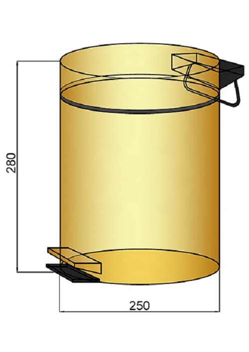 Дополнительное фото №1 Ведро с педалью Boheme Matt Gold