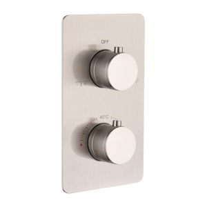 Смеситель встроенный с термостатом 2-х проходной Boheme Nickel Brush
