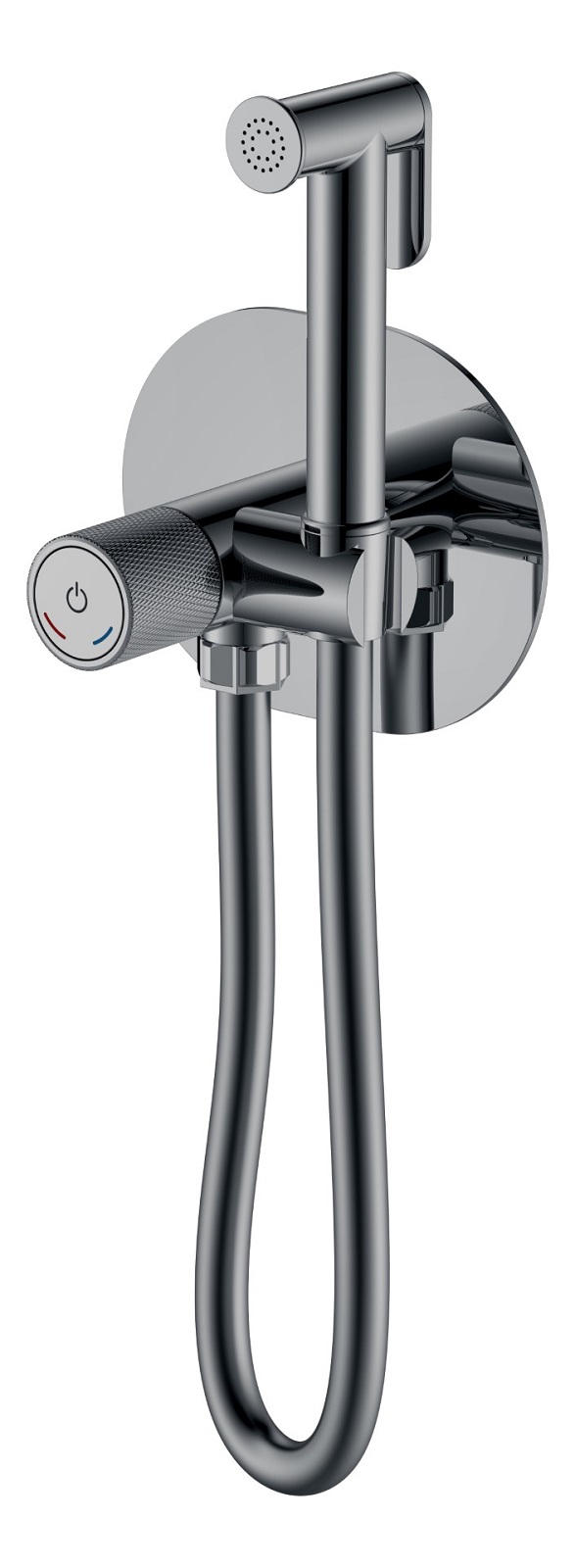 Фото Смеситель гигиенический Boheme Tech Shine Gun Metal