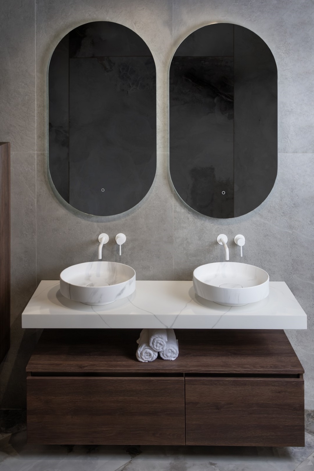 Дополнительное фото №5 Раковина накладная Boheme Corian 400*130 Calacatta
