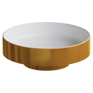Раковина накладная Boheme Corian 400*130 GOLD