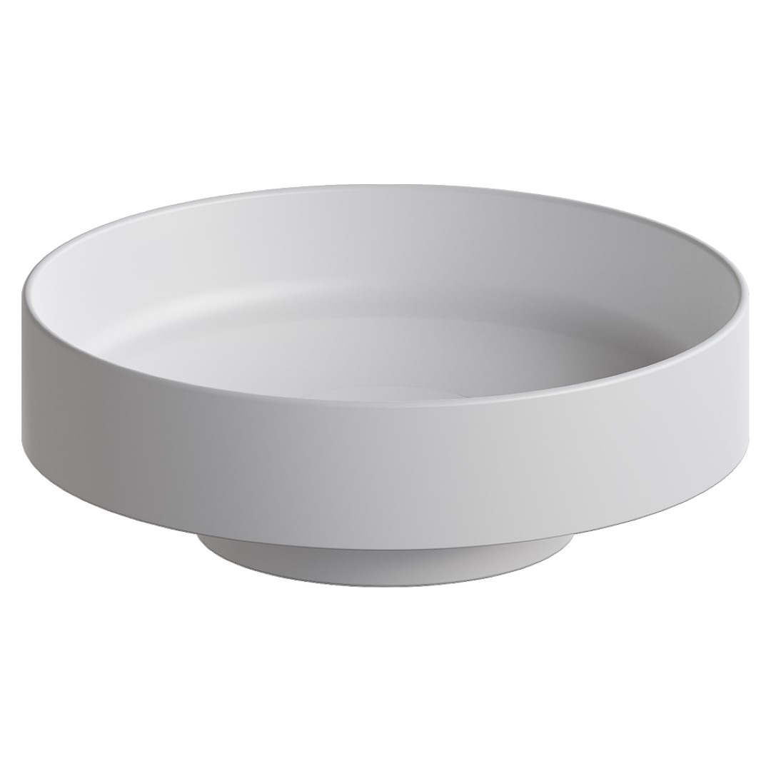 Фото Раковина накладная Boheme Corian 400*130 Matt White