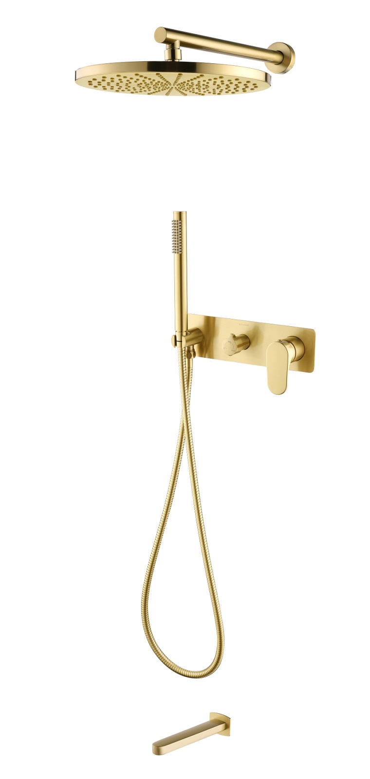 Фото Встроенная душевая система с изливом Boheme Spectre Matt Gold