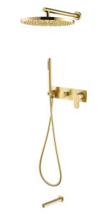 Встроенная душевая система с изливом Boheme Spectre Matt Gold