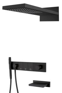 Встроенная душевая система с изливом Boheme Zodiac Black