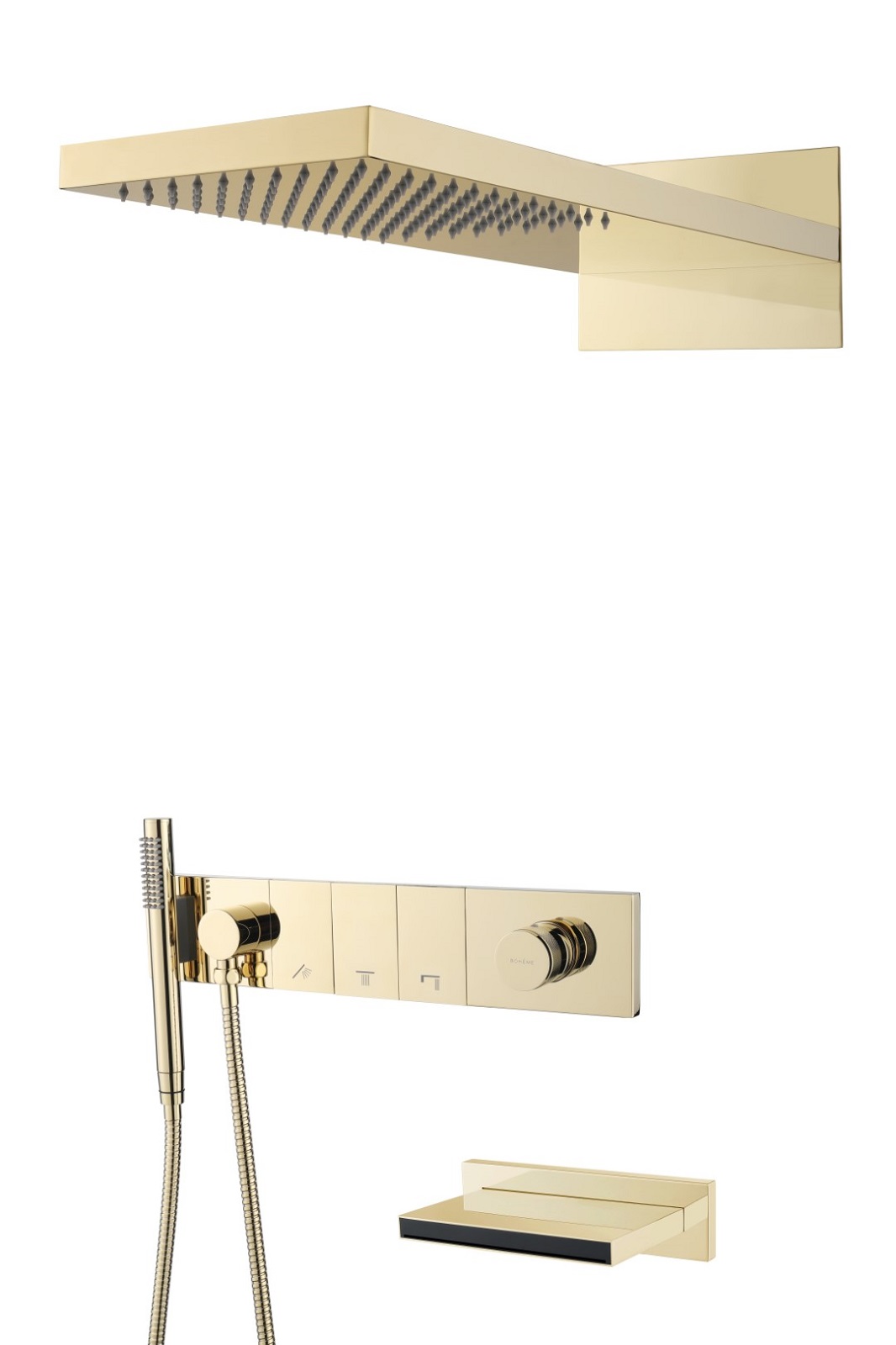 Фото Встроенная душевая система с изливом Boheme Zodiac Matt Gold
