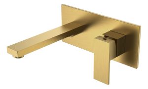 Встраиваемый смеситель для раковины Boheme Qubic Bronze