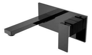 Встраиваемый смеситель для раковины Boheme Qubic Shine Gun Metal