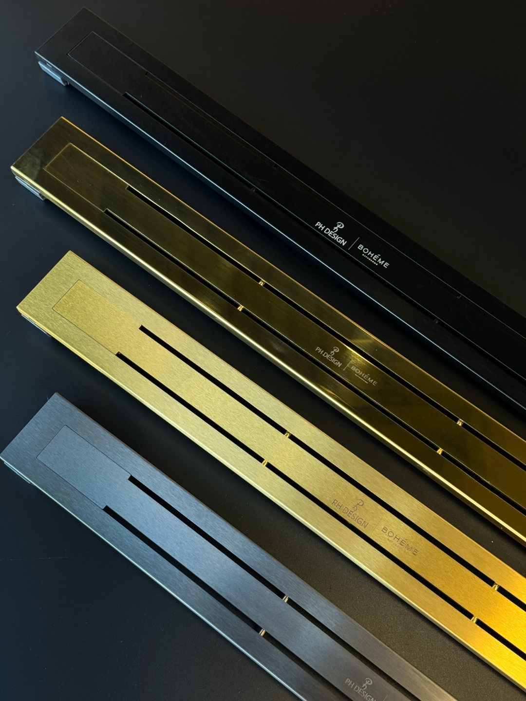 Дополнительное фото №2 Душевой лоток Premium Trendy 60см, нерж.сталь GUN METAL