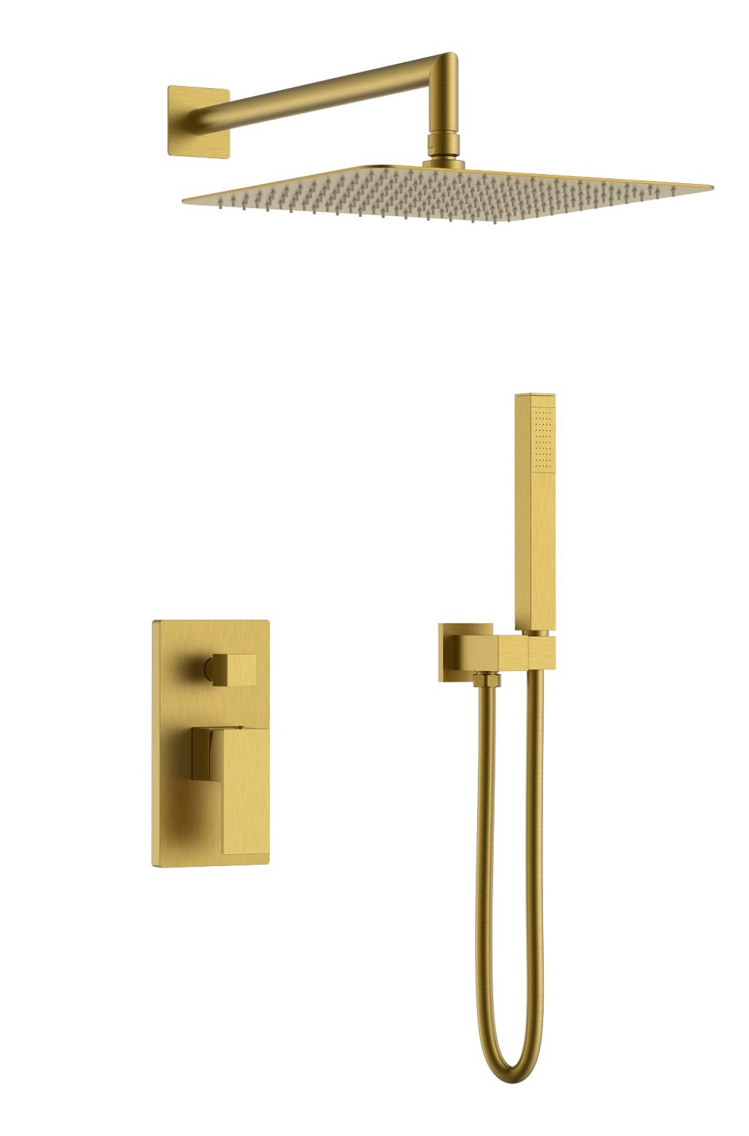 Фото Смеситель встроенный для душа Boheme Qubic Bronze