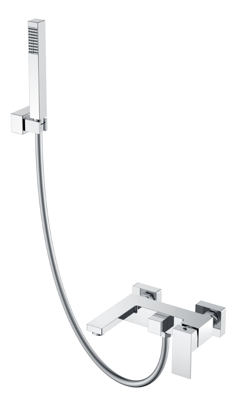 Фото Смеситель для ванны с душем Boheme Qubic Chrome