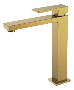 Смеситель для умывальника высокий Boheme Qubic Bronze