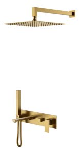Встроенная душевая система Boheme Qubic Bronze