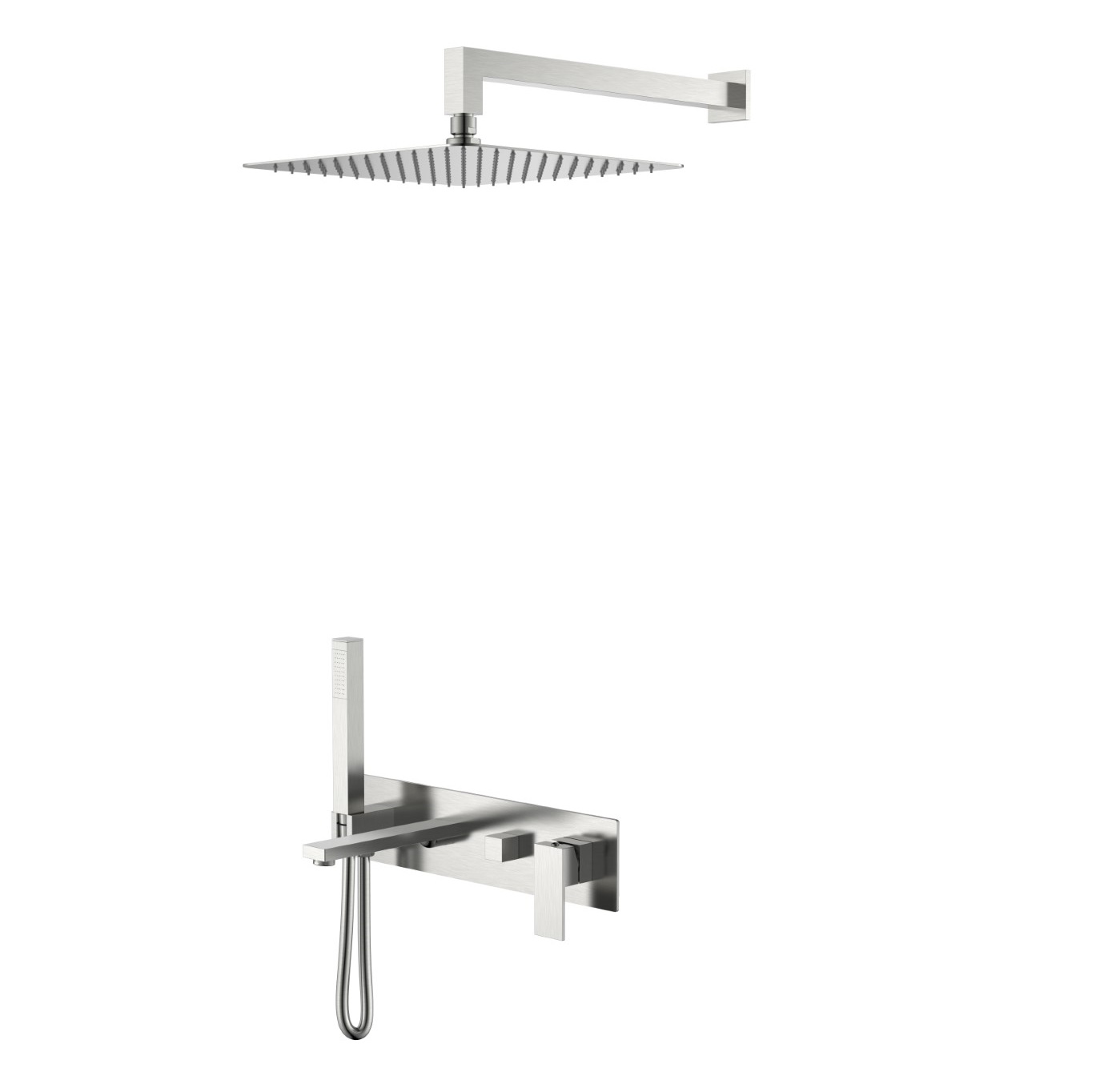 Фото Встроенная душевая система Boheme Qubic Nickel Brush