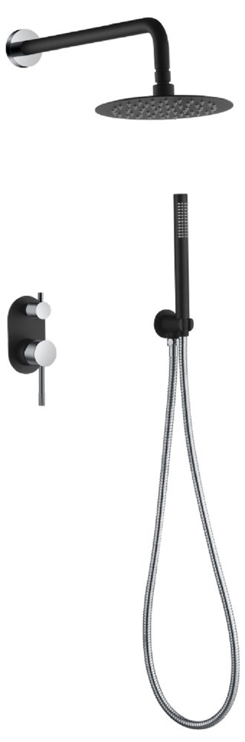Фото Встроенная душевая система Boheme Uno Black Chrome