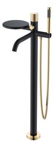 Смеситель напольный Boheme Stick Black Touch Gold