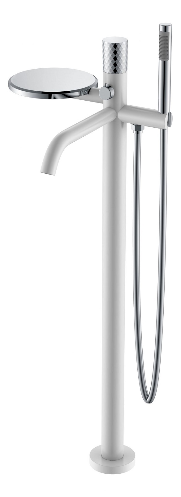 Фото Смеситель напольный Boheme Stick White Diamond Chrome