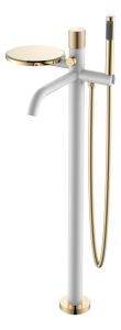 Смеситель напольный Boheme Stick White Diamond Gold