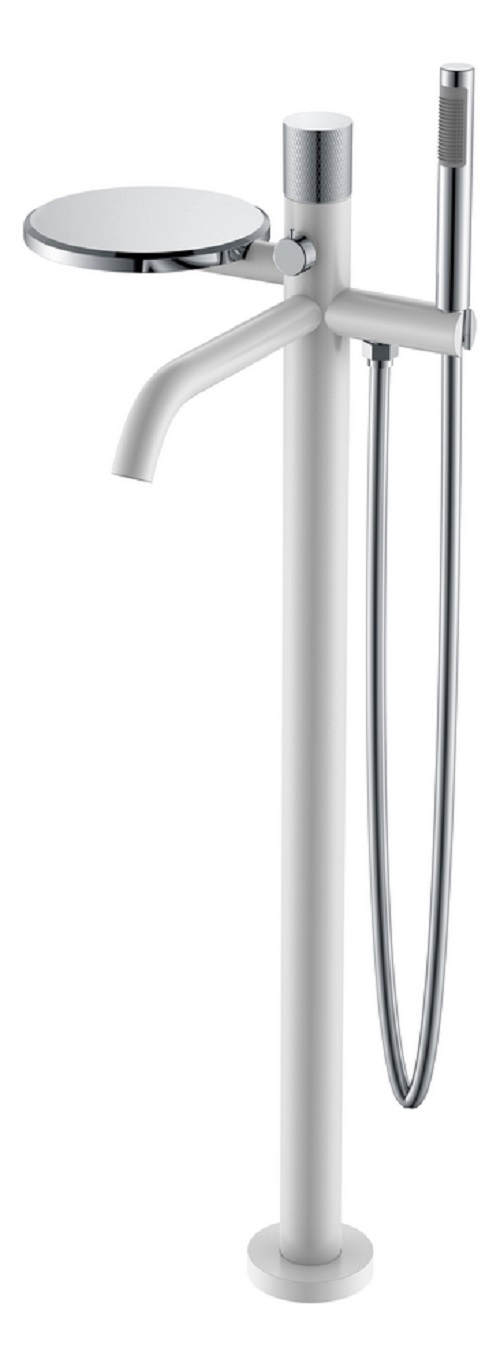 Фото Смеситель напольный Boheme Stick White Touch Chrome