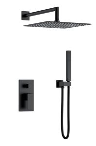 Смеситель встроенный для душа Boheme Qubic Matt Black